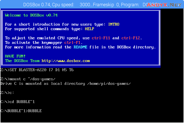 树莓派Raspberry Pi玩法之：使用DOSBox模拟器玩经典DOS游戏插图2