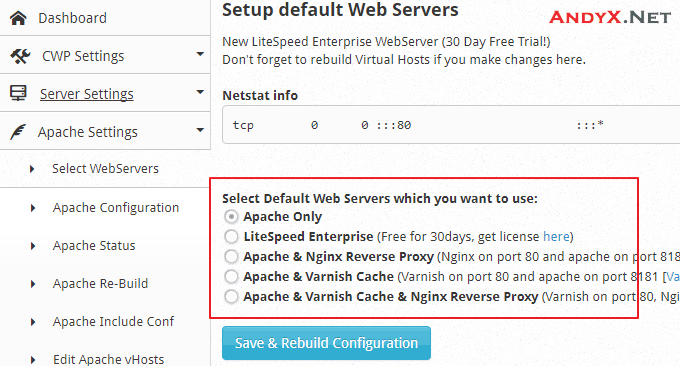 litespeed web server reverse proxy