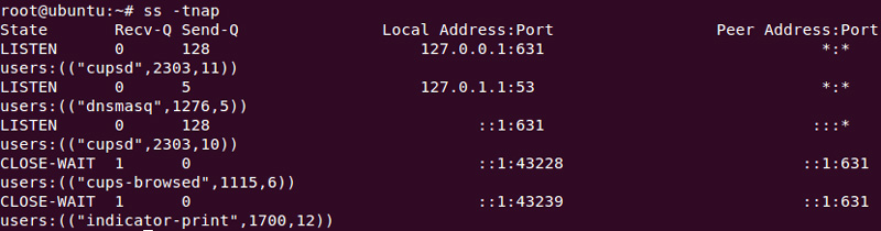 在Linux中的使用ss命令查看网络套接字/网络连接 简述ss与netstat的区别