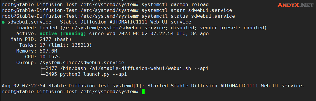 为 Stable Diffusion WebUI 创建 Linux 下自动启动服务【原创文章】插图1