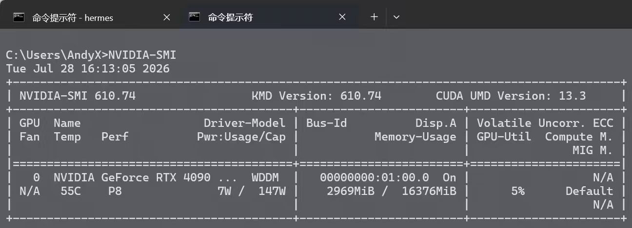 NVIDIA-SMI 显示驱动 610.74 / RTX 4090